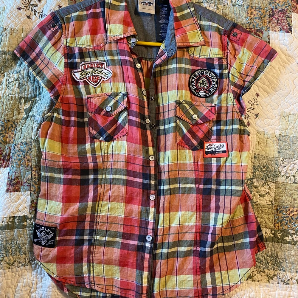 Harley Davidson button up shirt
